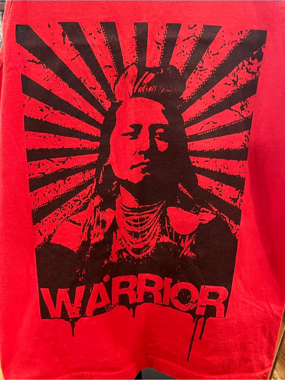 Alstyle Red and Black 'Warrior' Graphic Tank Top